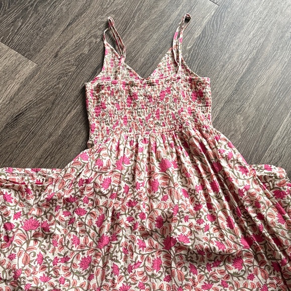 Anthropologie Pink and Cream Floral Dress - Picture 6 of 6